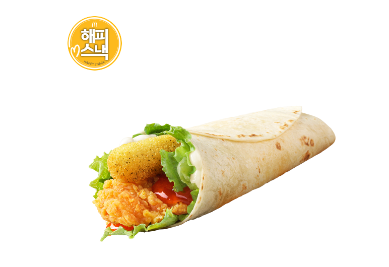치킨 모짜렐라 스낵랩 제품 사진
