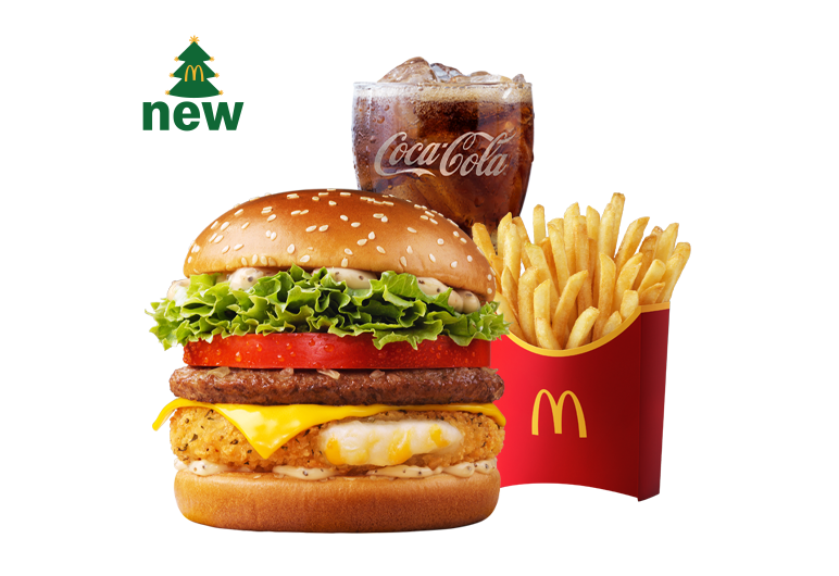 Christmas Truffle Cheese Burger Meal