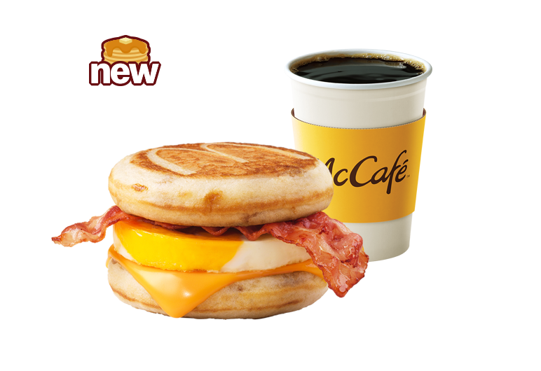 신제품 베이컨 에그 맥그리들 콤보_드립커피 M사이즈 포함 제품 사진