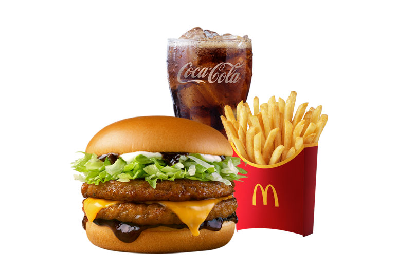 Double Bulgogi Burger Meal Includes French Fries and Coke Size M product photo