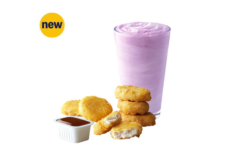 신제품 그리머스 쉐이크 맥너겟 콤보_그리머스 쉐이크와 맥너겟 제품 사진